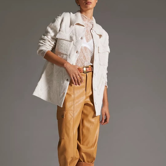 anthropology Flat White Sweater Coat - Picture 2 of 5